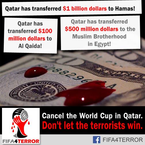إلغاء إقامة المونديال في قطر بسبب دعمها لحماس